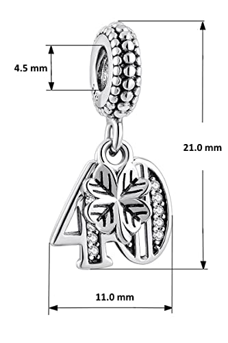 MariaFonte Abalorio de plata de ley 925, compatible con las marcas más populares de pulseras y collares.