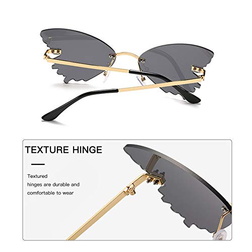 Mariposa Gafas Vintage, 2 Piezas Gafas con Forma Mariposa, Mujeres Gafas Sol de Mariposa, Moda Metal Gafas Vintage, para Mujeres Hombres Deportes al Aire Libre Conducción Citas en la Playa