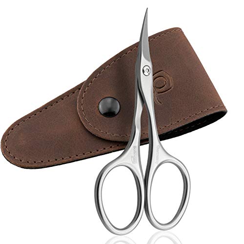 marqus INOX Tijeras para cutículas Alemania extra finas curvas tijeras en estuche, tijeras de uñas