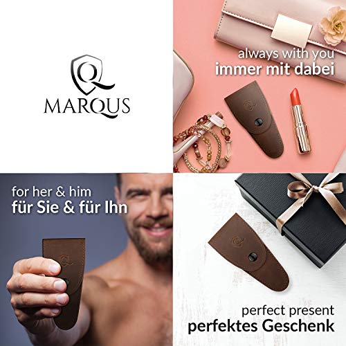marqus INOX Tijeras para cutículas Alemania extra finas curvas tijeras en estuche, tijeras de uñas