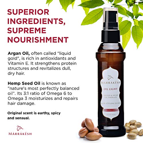 Marrakesh Fine Hair X Oil Light Hair Styling Elixir 60ml - Aceite Hidratante Ligero Para Cabello Fino