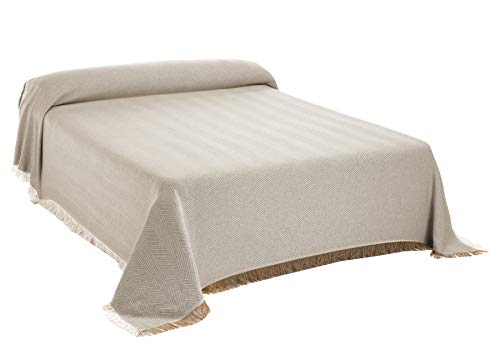 Martina Home Espiga Foulard Multiusos, Tela, Crudo/Beige, 180 x 260 cm