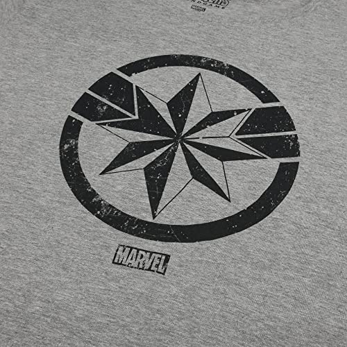 Marvel Avengers Captain Camiseta, Gris (Grey Marl SPO), 42 (Talla del Fabricante: Large) para Mujer