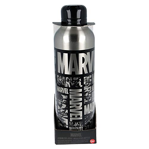 Marvel | Botella De Agua Reutilizable De Acero Inoxidable | Botella Termo Con Doble Aislamiento Para 12 Horas De Bebida Caliente Y 18 Horas De Bebida Fría - Libre Bpa - 515 Ml