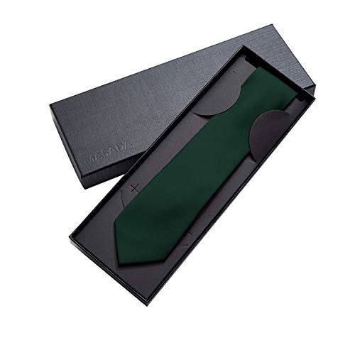 MASADA Corbata para Hombre elaborada a mano y con gran esmero 6 cm de ancho - Verde oscuro