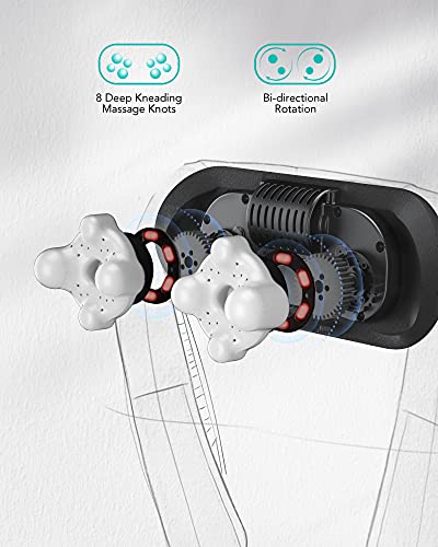 Masajeador de Cuello y Hombros Básico Shiatsu Masajeador Cervical con 3D Rotación y Función de Calor para Relajación de Fatiga en Casa, Oficina o Coche