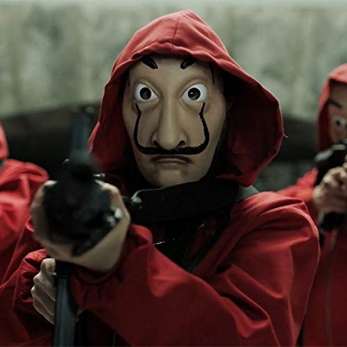 Máscara de Robo de Dinero Oficial | Máscara de Dalí | Máscara de Salvador Dalí | Traje | Halloween | Carnaval | Fiesta de Disfraces con temática de ladrón | Theif | Ladrón | OriginalCup®