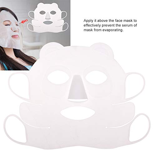 Máscara facial de silicona reutilizable, cubierta hidratante anti-apagado, gancho para la oreja, parches de silicona para la cara, hoja para evitar la evaporación