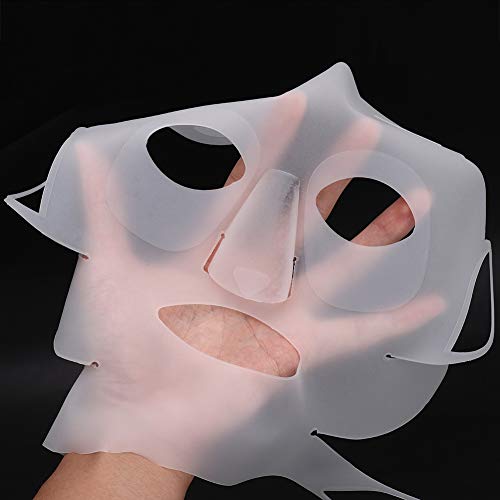 Máscara facial de silicona reutilizable, cubierta hidratante anti-apagado, gancho para la oreja, parches de silicona para la cara, hoja para evitar la evaporación