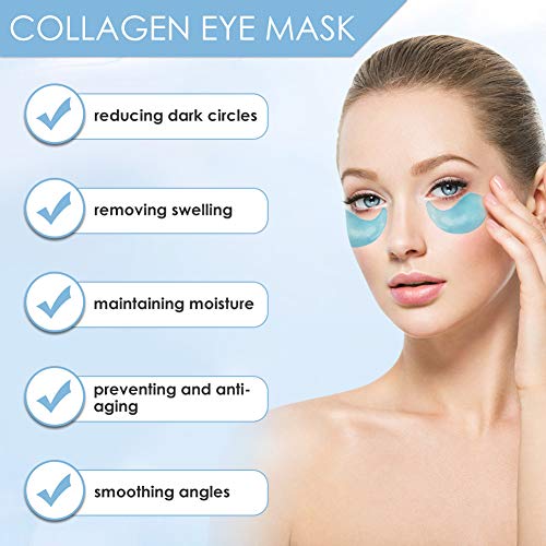 Máscara para los ojos, Parches para los ojos, Ojos Parches, Máscara para ojos de colágeno, Contorno de Ojos Antiarrugas, Anti edad para ojeras,bolsas,patas de gallo e hinchazón