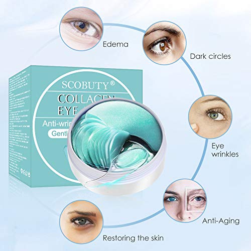 Máscara para los ojos, Parches para los ojos, Ojos Parches, Máscara para ojos de colágeno, Contorno de Ojos Antiarrugas, Anti edad para ojeras,bolsas,patas de gallo e hinchazón