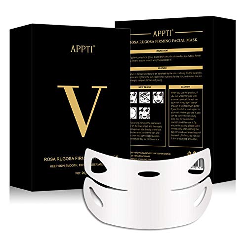 Máscara V Line, 5 Pcs Mascarilla Facial Mascarilla hidratante reafirmante de contorno Reduce la Papada