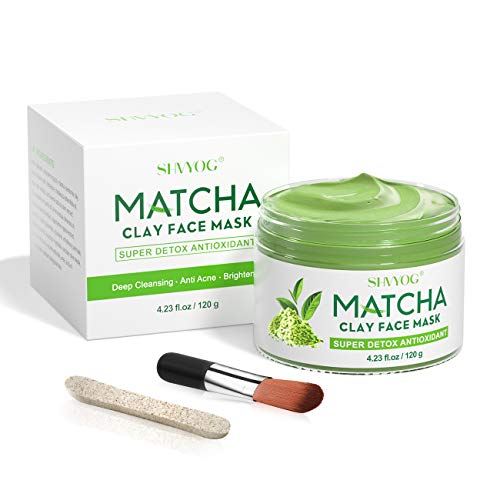 Mascarilla Facial De Arcilla Matcha De Té Verde, Mascarilla Facial De Desintoxicación Antioxidante Shvyog Con Barro Volcánico, Mascarilla Facial Hidratante Hidratante De Limpieza Profunda