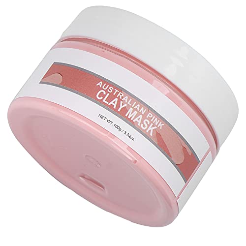 Mascarilla facial de arcilla rosa, desintoxicación de limpieza profunda, arcilla facial rosa australiana exfoliante, mascarilla facial de arcilla natural para el acné, manchas oscuras, removedor de es