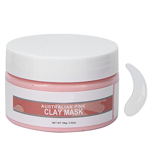 Mascarilla facial de arcilla rosa, desintoxicación de limpieza profunda, arcilla facial rosa australiana exfoliante, mascarilla facial de arcilla natural para el acné, manchas oscuras, removedor de es