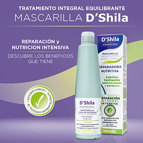 Mascarilla Integral Reparadora Nutritiva D’Shila 300ml | Hidratante | Repara el Cuero Cabelludo | Ingredientes Naturales, Sin Siliconas ni Parabenos
