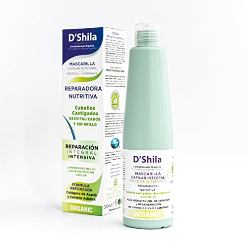 Mascarilla Integral Reparadora Nutritiva D’Shila 300ml | Hidratante | Repara el Cuero Cabelludo | Ingredientes Naturales, Sin Siliconas ni Parabenos