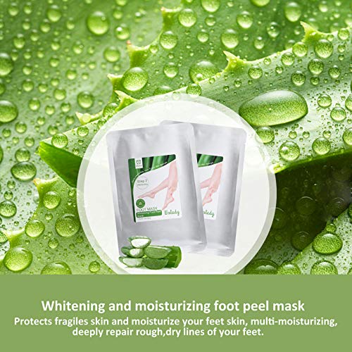 Mascarilla Pies Exfoliante Máscara Wolady 4pcs Exfoliantes Calcetines Exfoliante Pies Máscara Pies Foot Mask, Quita Cutículas y Callos, Eliminar Piel Muerta Foot Peeling Mask Hidratante y Blanqueadora