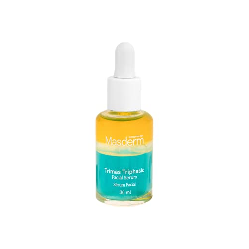 MASDERM | Serum Facial Trifásico Antioxidante | Suavidad Firmeza Iluminación Elasticidad | Antiarrugas Antimanchas Vitamina E | Aloe Vera Rosa Mosqueta | Aceite de Argán | Fórmula innovadora | 30ml