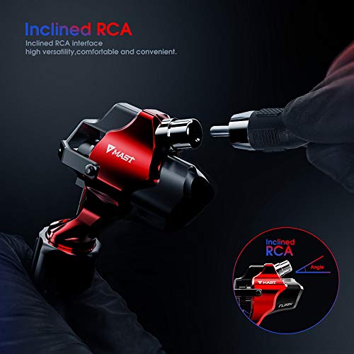 Mast Flash Rotary Tattoo Machine Direct Drive Aluminum Frame with grip RCA Connect for Tattoo Artists Golden Color