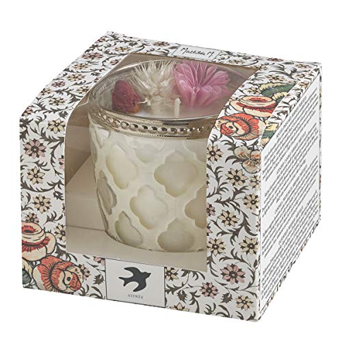 MATHILDE M. Elegante objeto decorativo, esta vela perfumada decorada con auténticas flores secas 150 g Herbier Précieux – Astrée