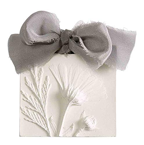 MATHILDE M. Marquise Herbier Précieux - Decoración de yeso perfumada con cinta de seda de color pardo + 1 perfume para ambiente de 5 ml