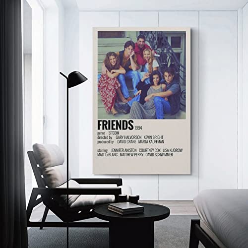 Matt LeBlanc Matthew Perry Jennifer Aniston Herbert Sobel Courtney Daniels Lisa Kudrow Posters Lienzo decorativo Pinturas frescas Arte de pared Impresión Lienzo para sala de estar Dormitorio 16x24