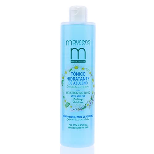 Maurens Tónico Hidratante de Azuleno, calmante, sin alcohol, piel seca y sensible, 500 ml