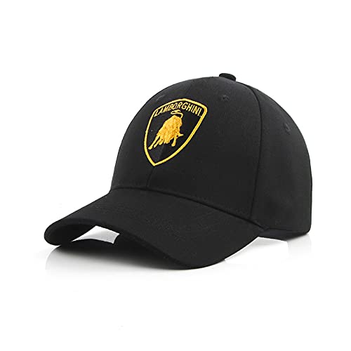 MAUXpIAO Hombres Bordado Béisbol Gorra Lambo.RGhi.ni Adulto para Niños Ajustable Clásico Deportes Gorra Apropiado por Hombres y Mujeres Sol Sombreros Sombrero Cuatro/black/adjustable