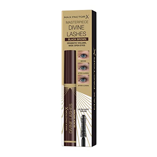 Max Factor Divine Lashes - Máscara de pestañas, tono 002 negro-marrón