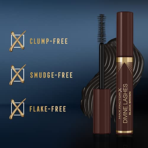 Max Factor Divine Lashes - Máscara de pestañas, tono 002 negro-marrón