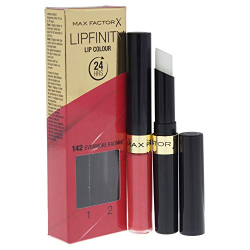 Max Factor Lipfinity Bálsamo y Pintalabios Líquido, Tono 142 Evermore Radiant