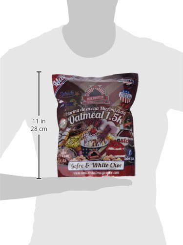 Max Protein Oatmeal Harina De Avena, Termo-activada, Gofre Con Chocolate Blanco, One size, Vanilla, 1500 Gramo