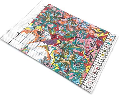 Maydear Kits de punto de cruz estampados 14CT Kit de inicio de bordado de punto de cruz preimpreso para adultos principiantes - Heart Tree 43 × 47 cm