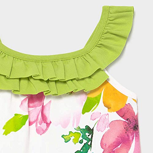 Mayoral Vestido sin mangas con estampado de flores de niña Pistacho 1992 Pistacho 12-18 Meses
