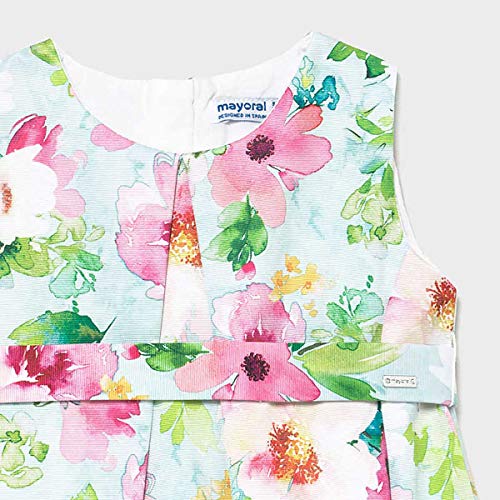 Mayoral Vestido sin mangas para niña con estampado de flores de niña Pistacho 1968 Pistacho 12-18 Meses