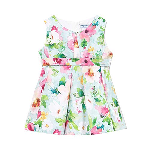 Mayoral Vestido sin mangas para niña con estampado de flores de niña Pistacho 1968 Pistacho 12-18 Meses