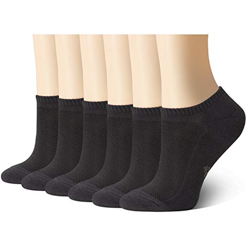 +MD 6 pares de calcetines de Viscosa para mujeres y hombres Calcetines deportivos Ideal para deportes, ocio y negocios BLK M(39-42EU/9-11US)