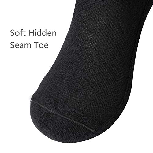 +MD 6 pares de calcetines de Viscosa para mujeres y hombres Calcetines deportivos Ideal para deportes, ocio y negocios BLK M(39-42EU/9-11US)