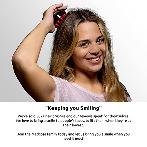 Medcosa - Cepillo masajeador y aplicador de champú para desenredar el pelo, exfoliar el cuero cabelludo, eliminar la caspa y aliviar la tensión, tu cabello te lo agradecerá