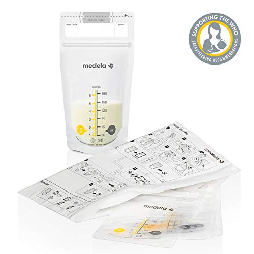 Medela Set de inicio de lactancia - con tetina Calma, 2 biberones, 5 bolsas para extraer y guardar la leche, 12 discos de lactancia desechables, crema Purelan y bolsa de vapor de limpieza rápida