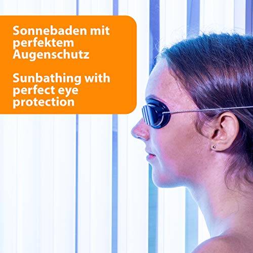 MEDlight Gafas de protección UV de primera calidad I Gafas de sol para una protección ocular fiable en la cama solar o al tomar el sol en la playa I Calidad comprobada según la norma DIN 170