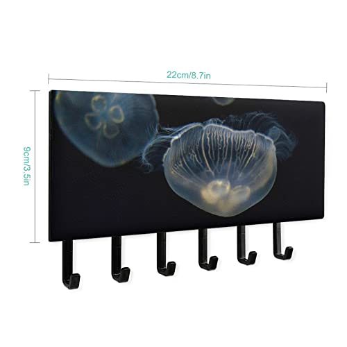 Medusas De Mar Azul Soporte Para Llaves Y Correo Para Pared - Organizador De Correo Montaje En Pared - Soporte Para Llaves Con Almacenamiento De Correo 18x11cm