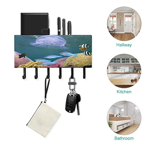 Medusas Hermosas Organizador Para Sobres De Correo Entrante Para Montaje En Pared, Ganchos Para Llaveros, Portacartas Y Periódicos
