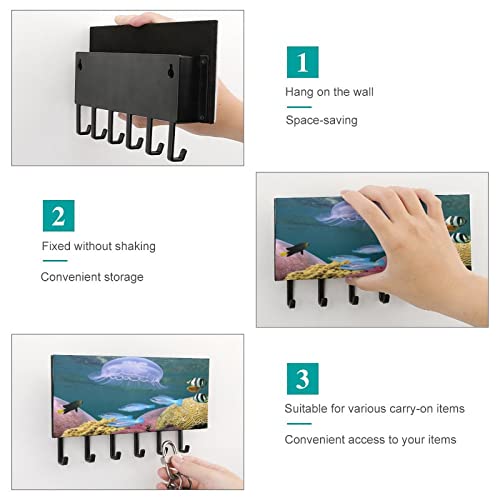 Medusas Hermosas Organizador Para Sobres De Correo Entrante Para Montaje En Pared, Ganchos Para Llaveros, Portacartas Y Periódicos