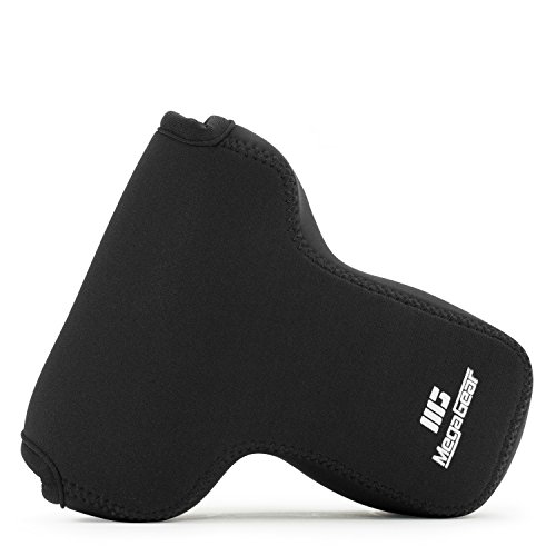 MegaGear MG1196 - Funda de Neopreno con mosquetón para cámara Olympus OM-D E-M5 Mark II de 12-40 mm, Color Negro