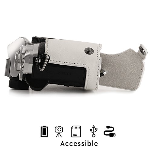 MegaGear MG1354 Ever Ready - Funda para cámara Olympus OM-D E-M10 Mark III, Color Blanco