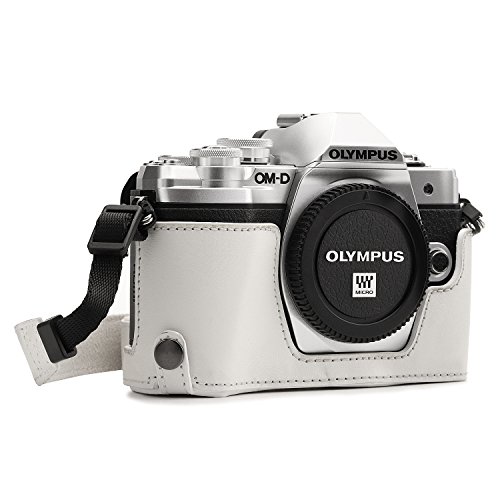 MegaGear MG1354 Ever Ready - Funda para cámara Olympus OM-D E-M10 Mark III, Color Blanco