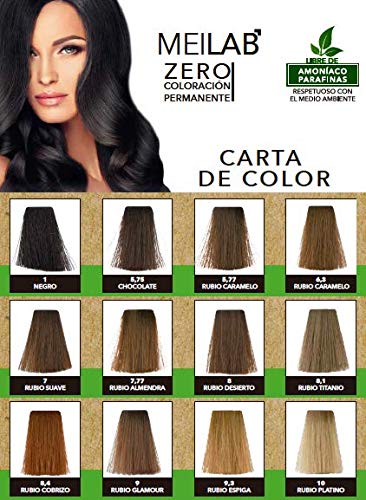 MEILAB - Tinte permanente sin amoniaco - Pack de 3 unidades - Color Castaño tabaco claro #5-77