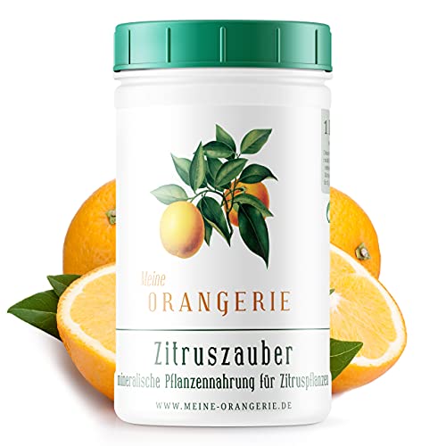 Meine Orangerie Abono para cítricos para todas las plantas cítricas – [1 kg] – Abono premium para plantas – Abono líquido para cítricos para sus plantas – Fertilizante cítrico para limón